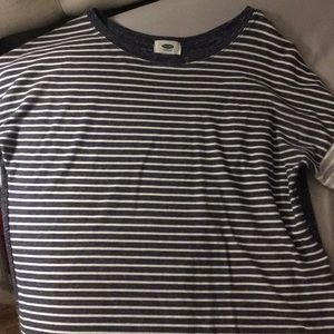 Navy striped shirt